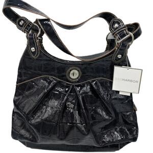 NWT Sag Harbor Black Crocodile Roxy Tote